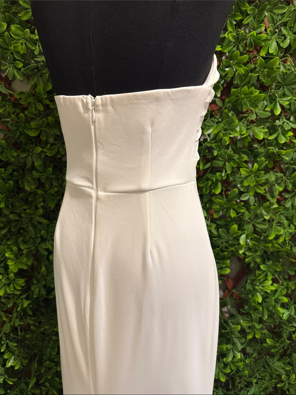 NWT- To Be Yours Ivory Strapless Pleated Mermaid Bridal Dress - Picture 14 of 16
